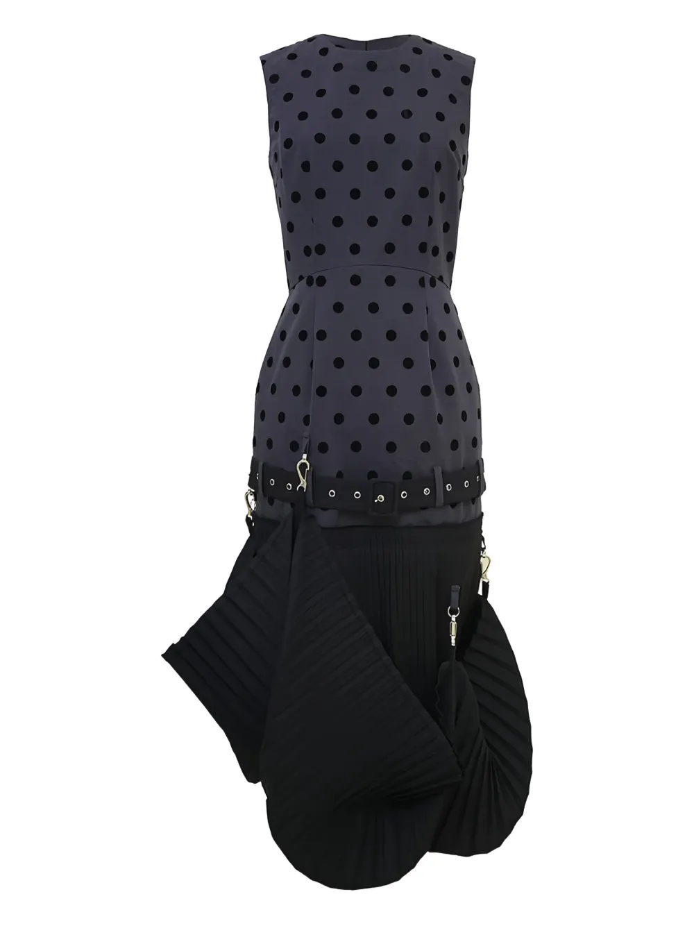 Rokh Overturn midi dress - Grigio