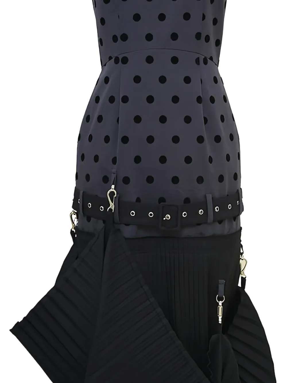 Rokh Overturn midi dress - Grijs