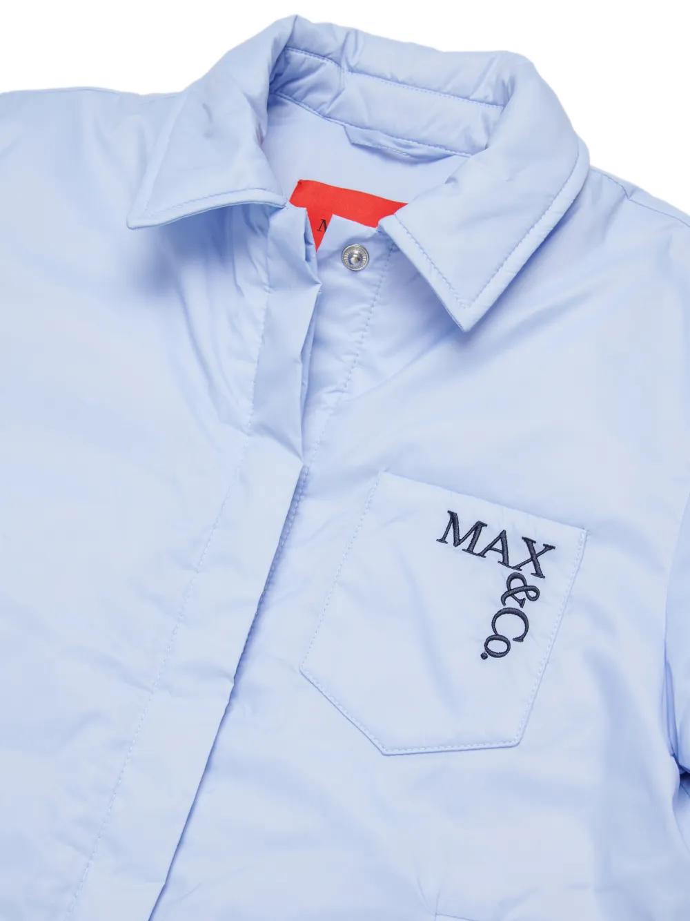MAX&Co. Kids Gewatteerd jack met logoprint Blauw