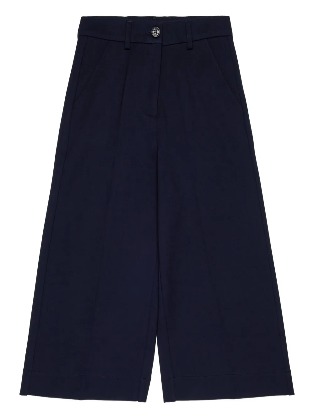 MAX&Co. Kids wide-leg logo-patch trousers - Blu