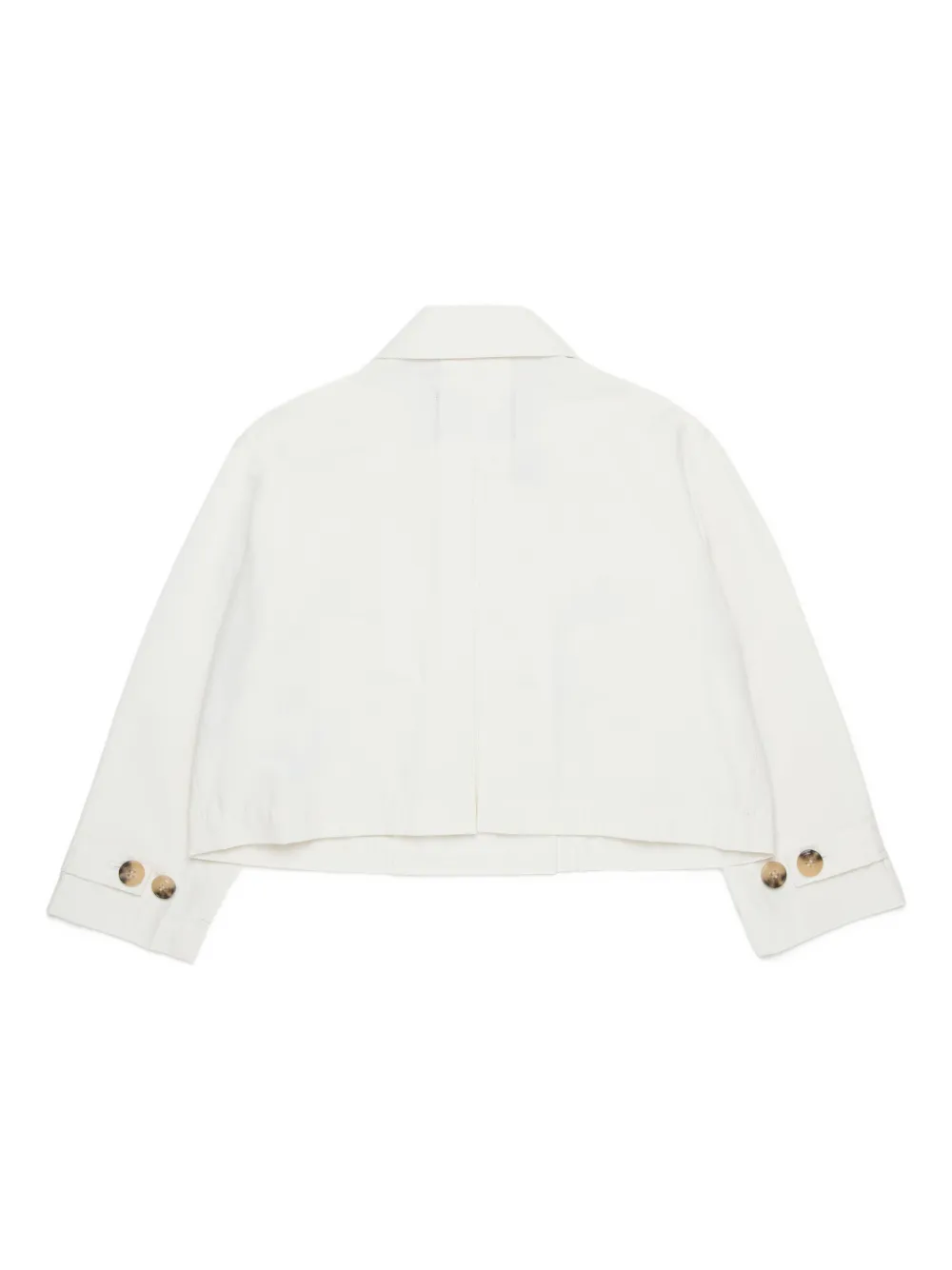 MAX&Co. Kids Jack met dubbele rij knopen en geborduurd logo Beige