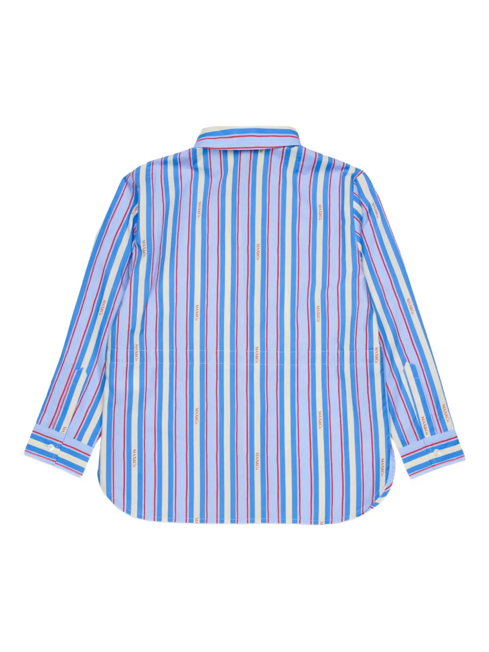  Max&co. Kids Striped Logo Shirt - Blue 