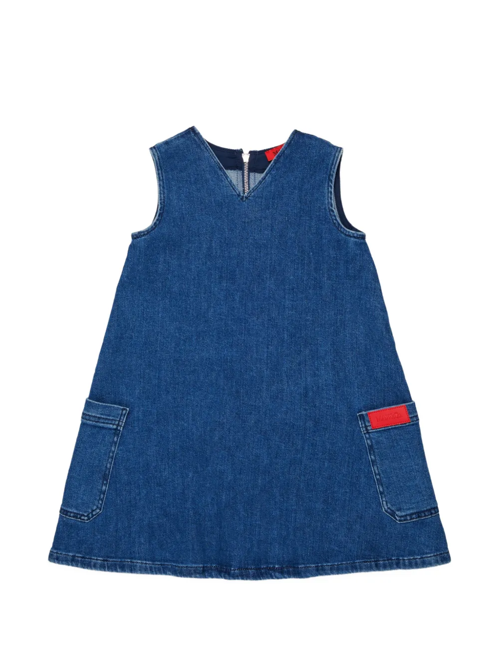 MAX&Co. Kids Abito denim con logo - Blu