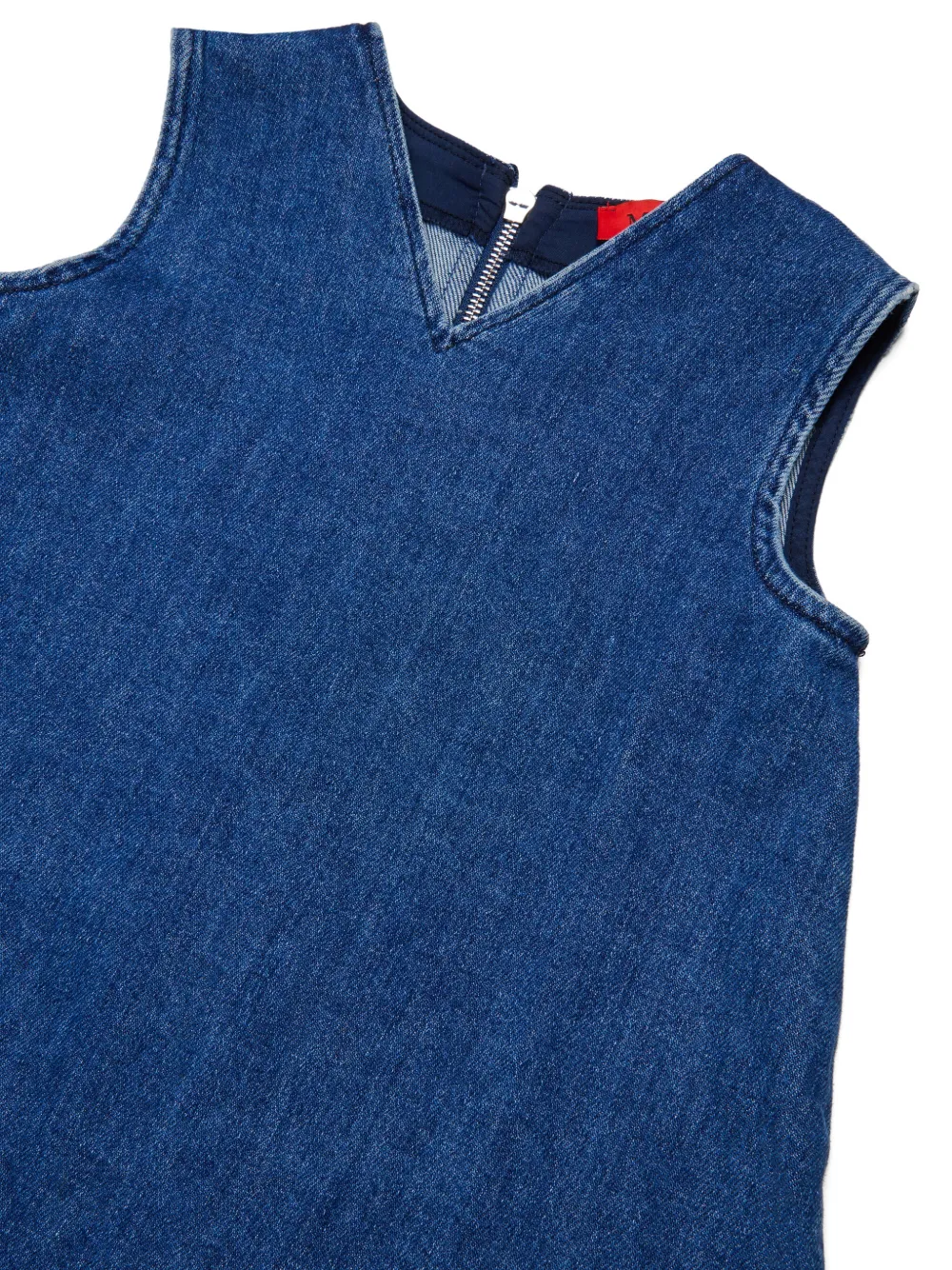 MAX&Co. Kids Spijkerjurk met logodetail Blauw