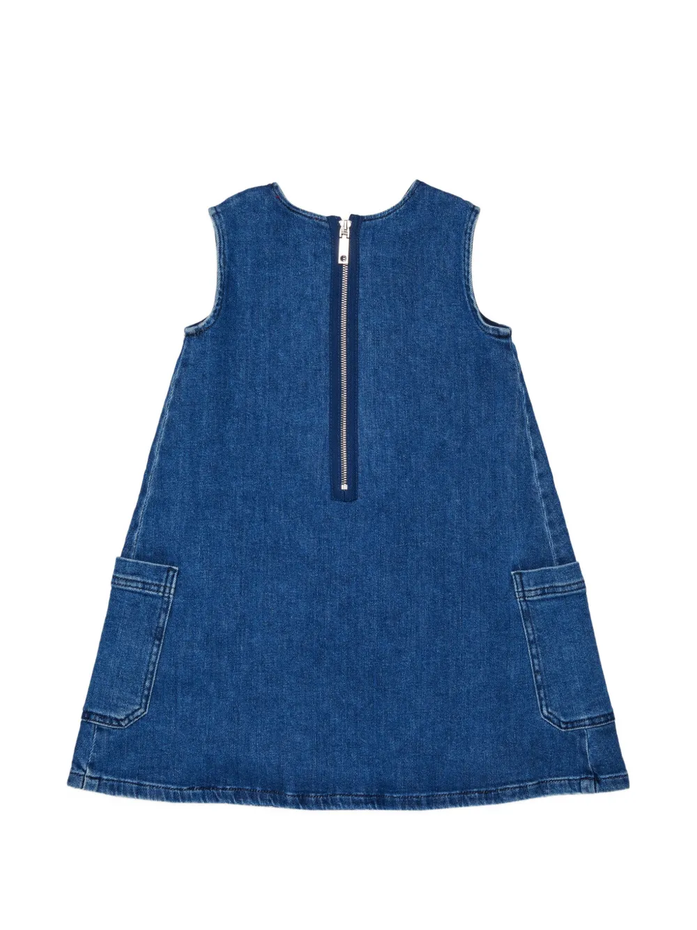 MAX&Co. Kids Spijkerjurk met logodetail Blauw