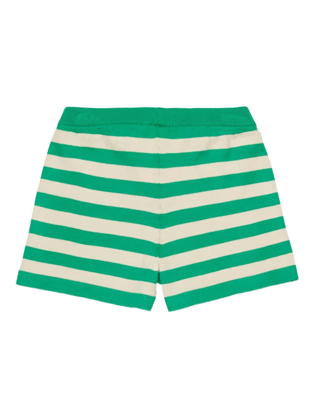  Max&co. Kids Striped Logo Knitted Shorts - Green 