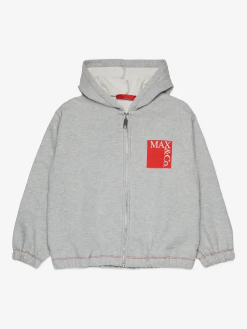 MAX&Co. Kids hoodie con logo y cierre