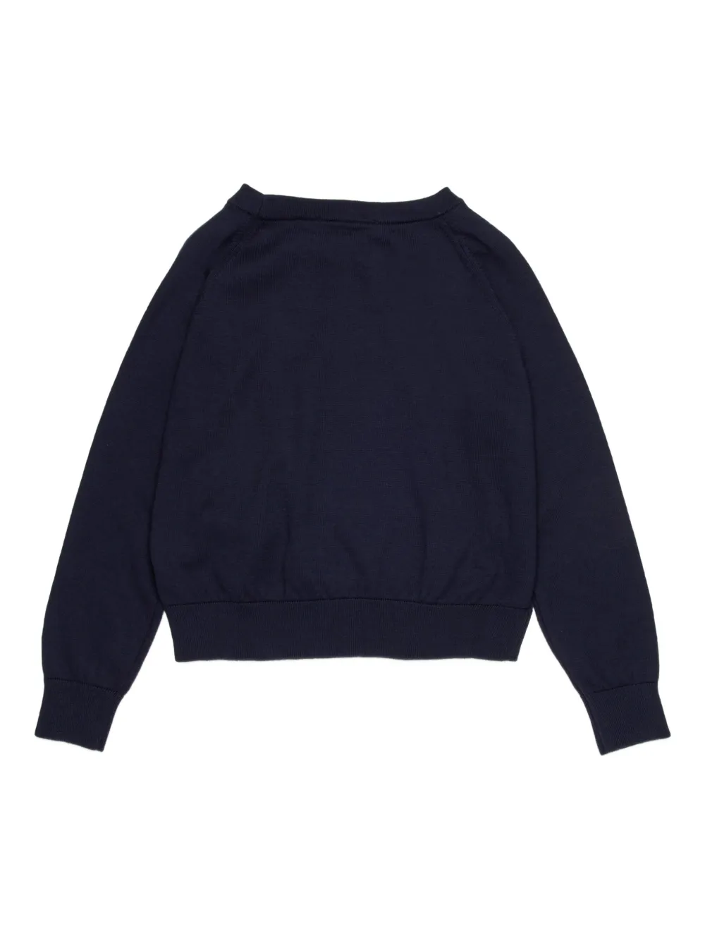 MAX&Co. Kids Trui met ronde hals en logo Blauw