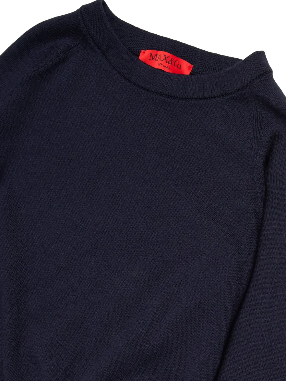 MAX&Co. Kids Trui met ronde hals en logo Blauw