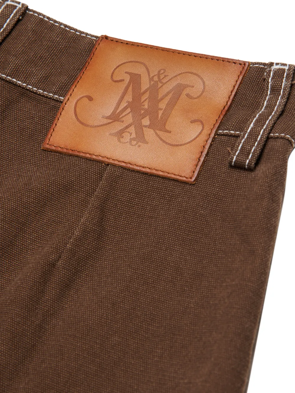 MAX&Co. Kids Mini-rok met contrasterend stiksel en logo Bruin