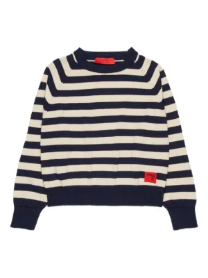 SONIA RYKIEL ENFANT Striped Cropped Sweater | Blue | FARFETCH