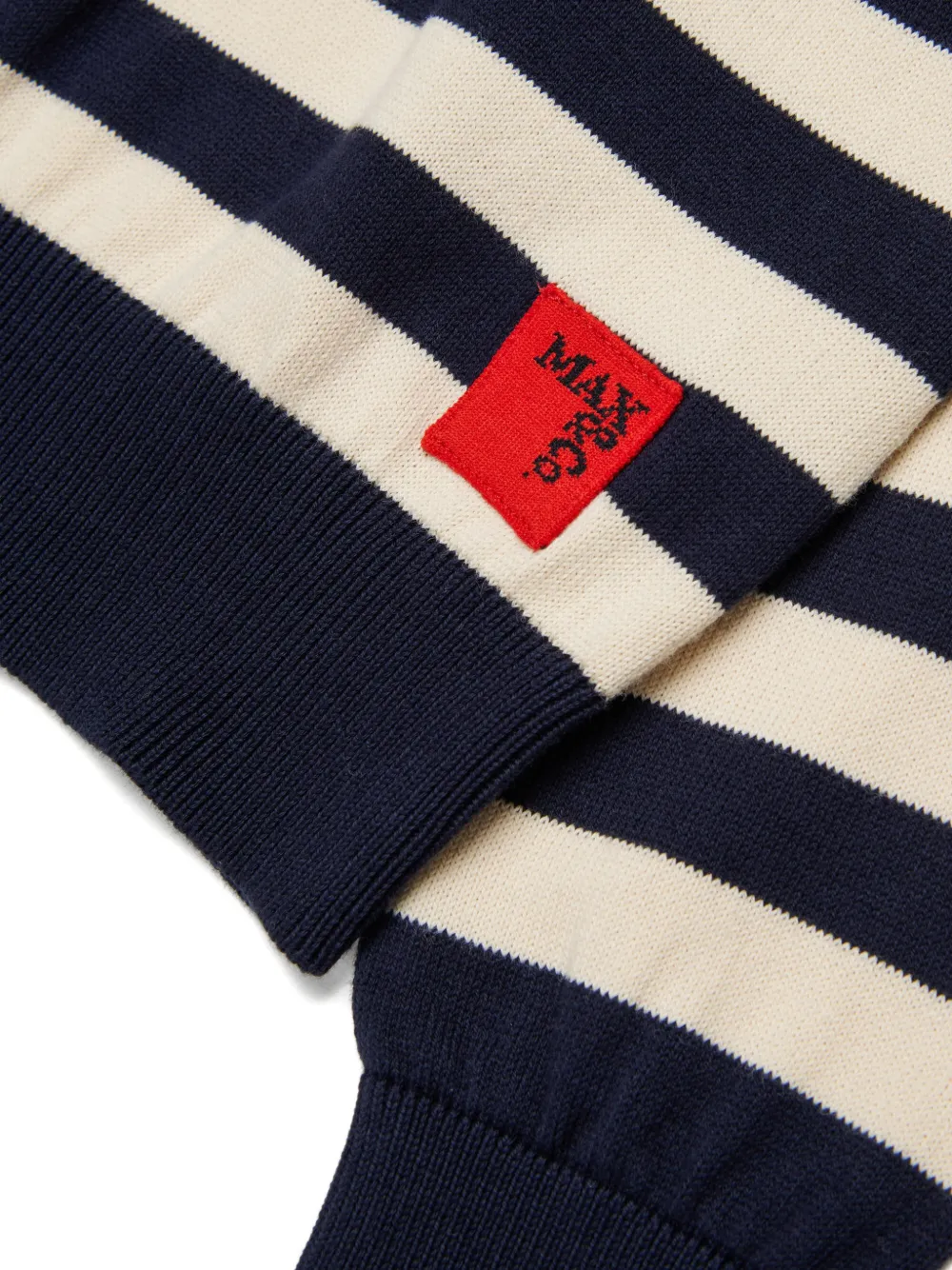 MAX&Co. Kids Trui met gestreept logo Blauw
