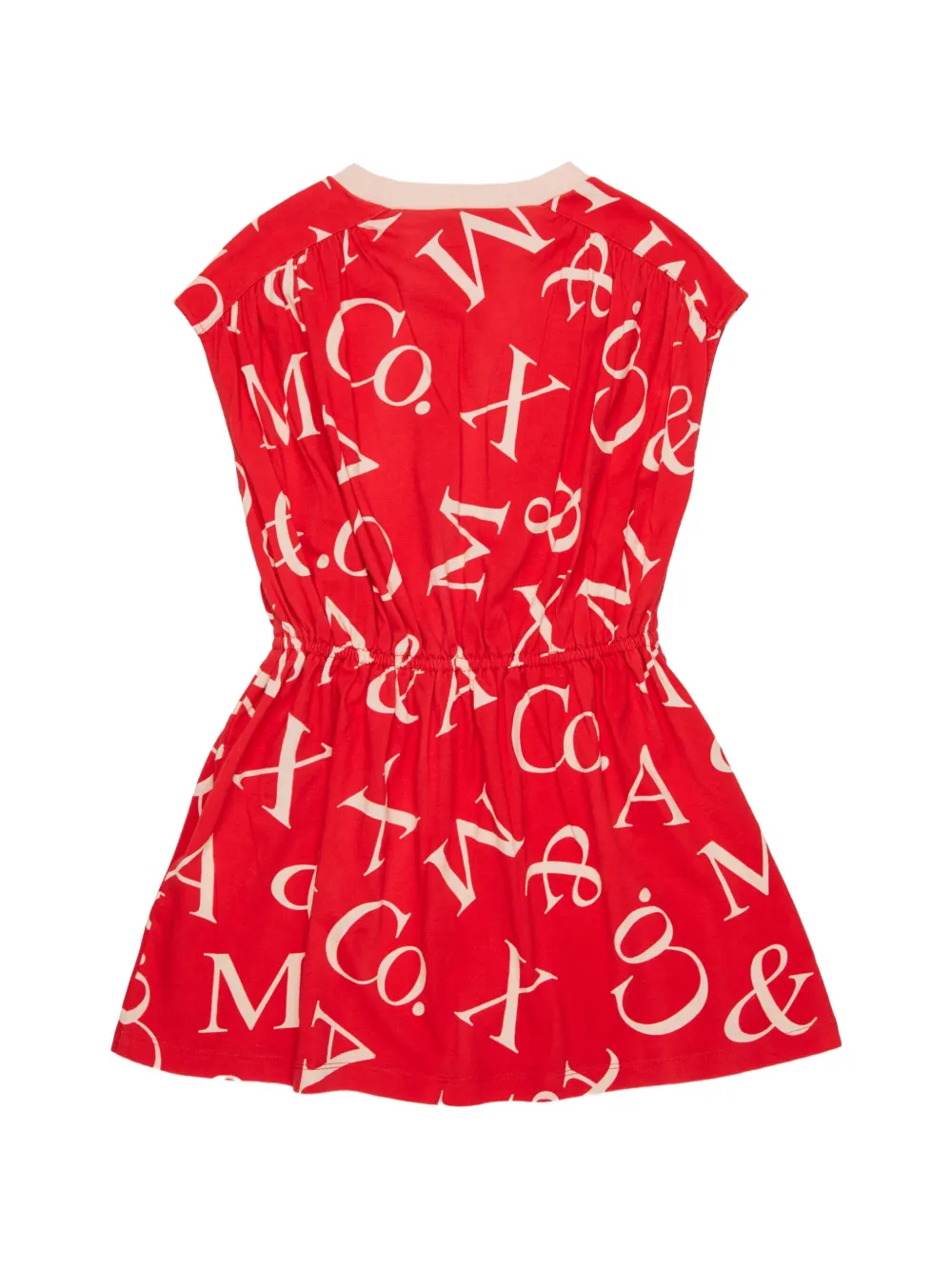 MAX&Co. Kids Jurk met logo en gesmockt detail Rood