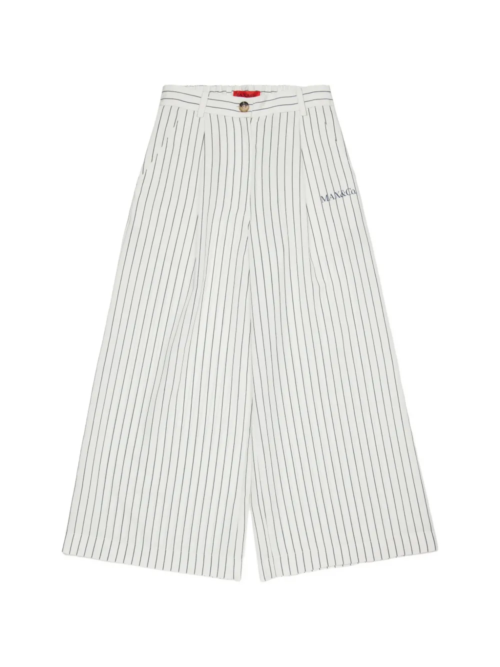 MAX&Co. Kids Pantaloni a palazzo con logo - Bianco