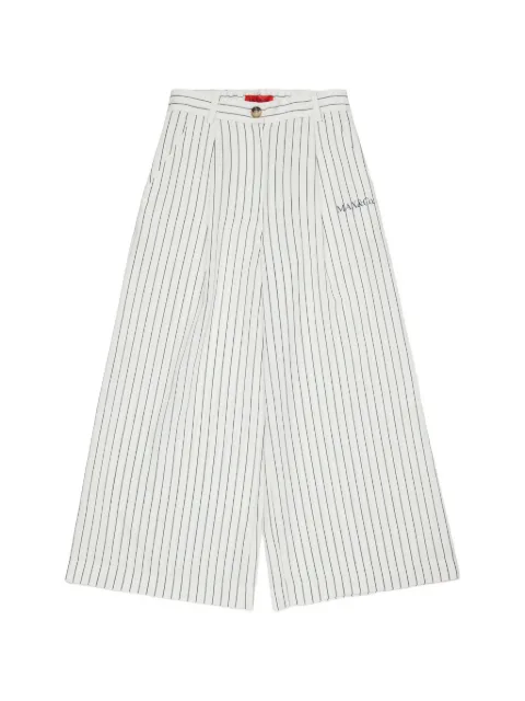 MAX&Co. Kids pantalon palazzo à rayures et logo