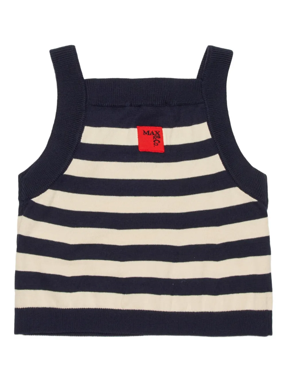  Max&co. Kids Haut Rayé à Logo - Bleu 