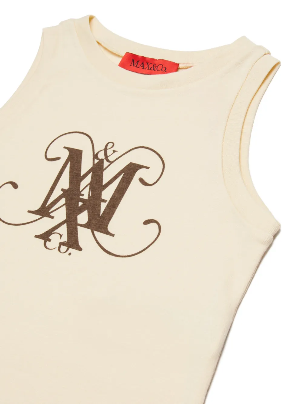  Max&co. Kids Logo Sleeveless Tank Top - Neutrals 