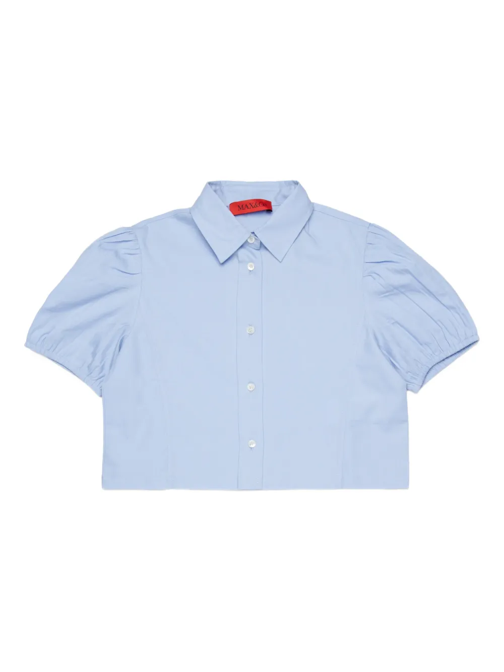 MAX&Co. Kids Camicia a maniche corte con logo - Blu