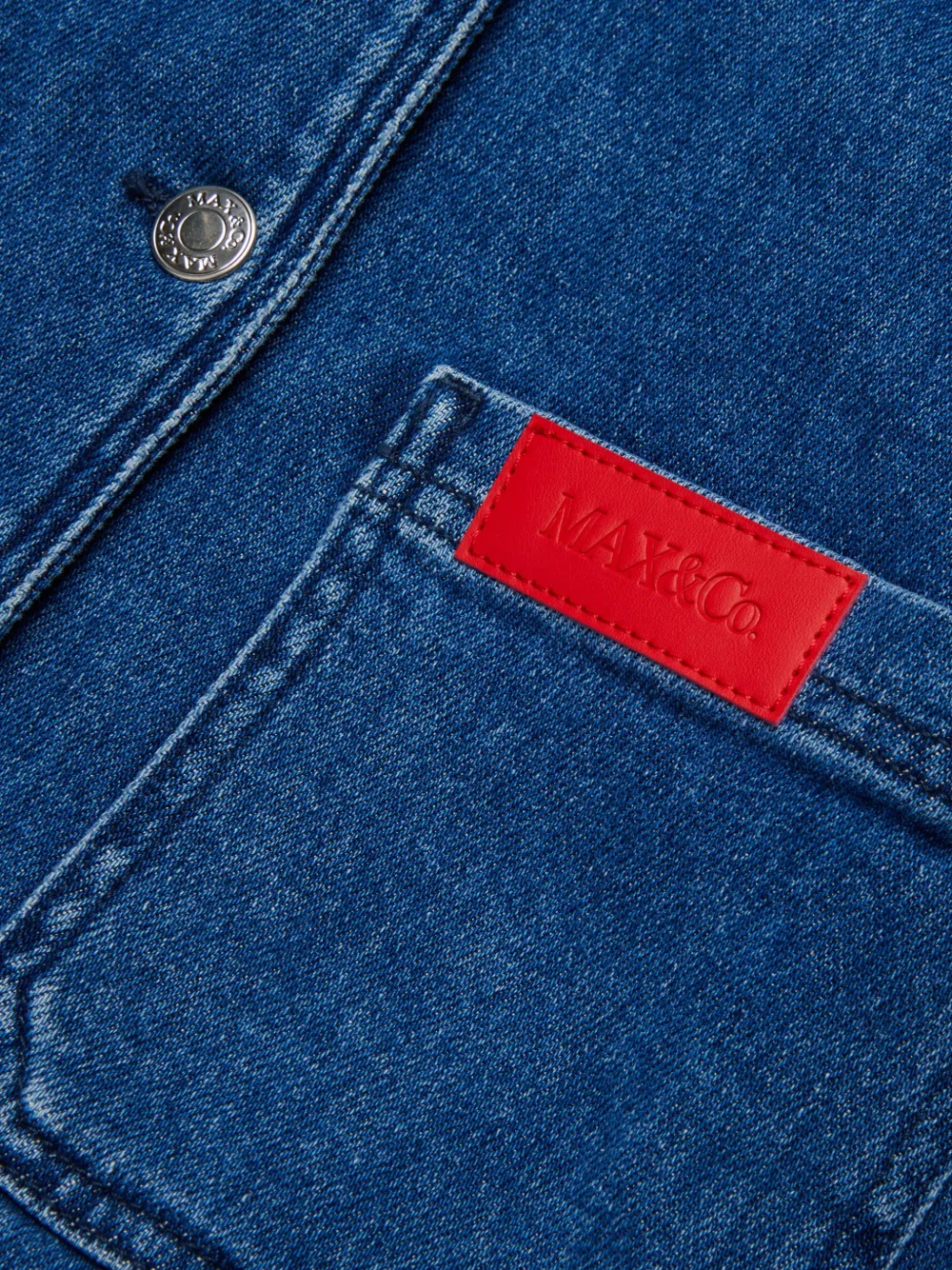 MAX&Co. Kids Blazer van spijkerstof met logodetail Blauw