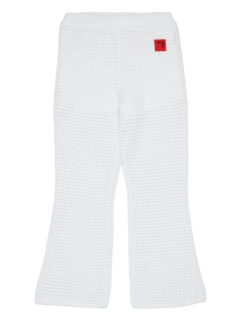 MAX&Co. Kids Pantaloni con logo - Bianco