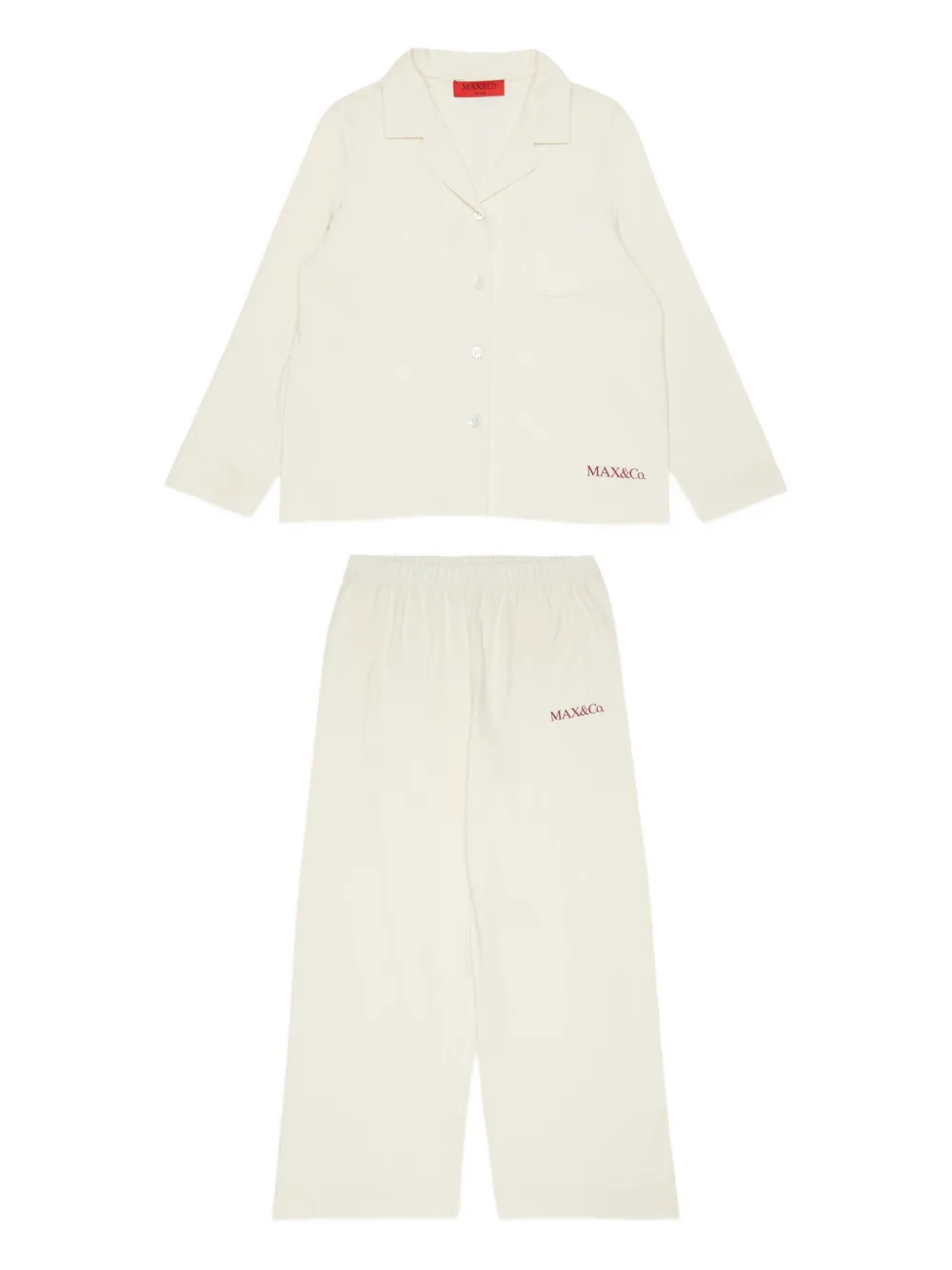 MAX&Co. Kids logo-lettering pajamas - Weiß