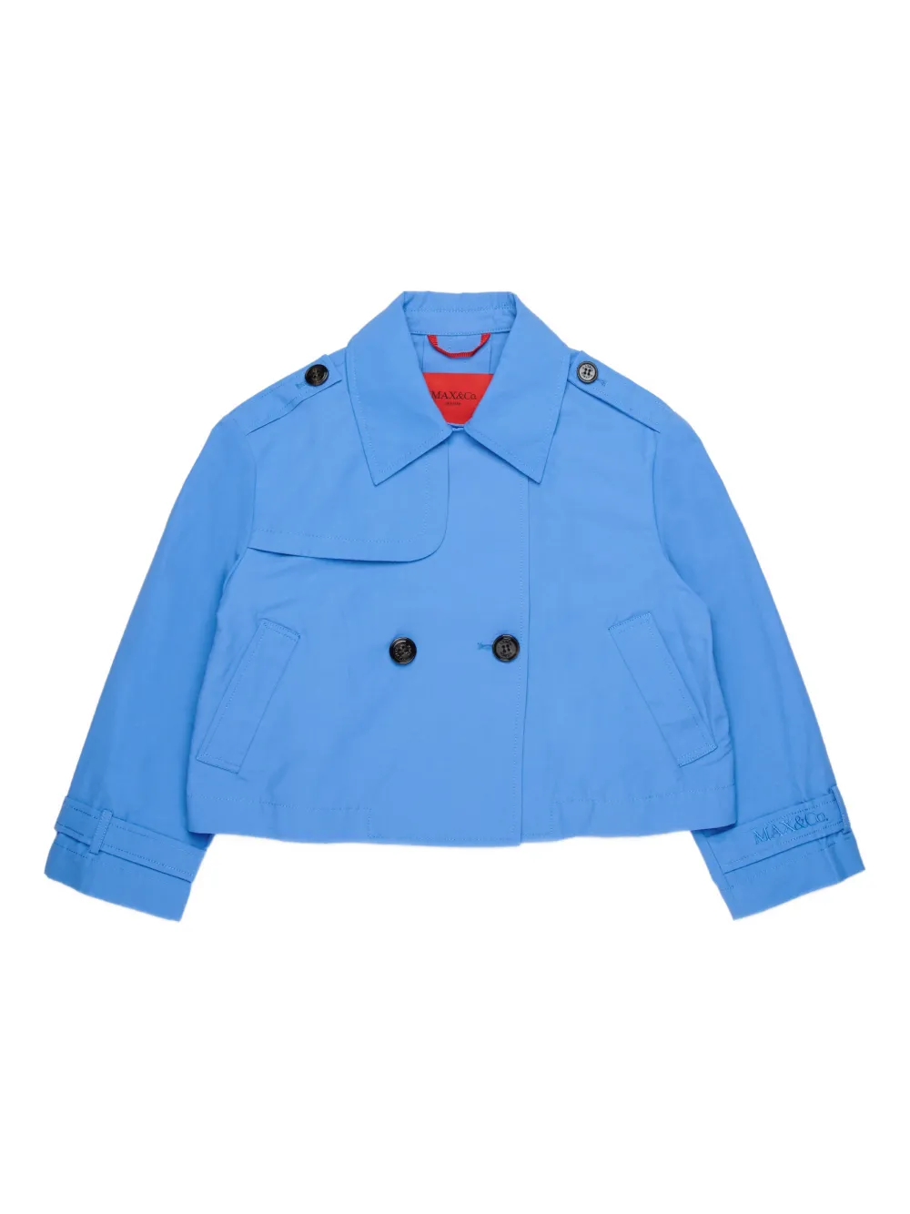 MAX&Co. Kids double-breasted logo jacket - Blau