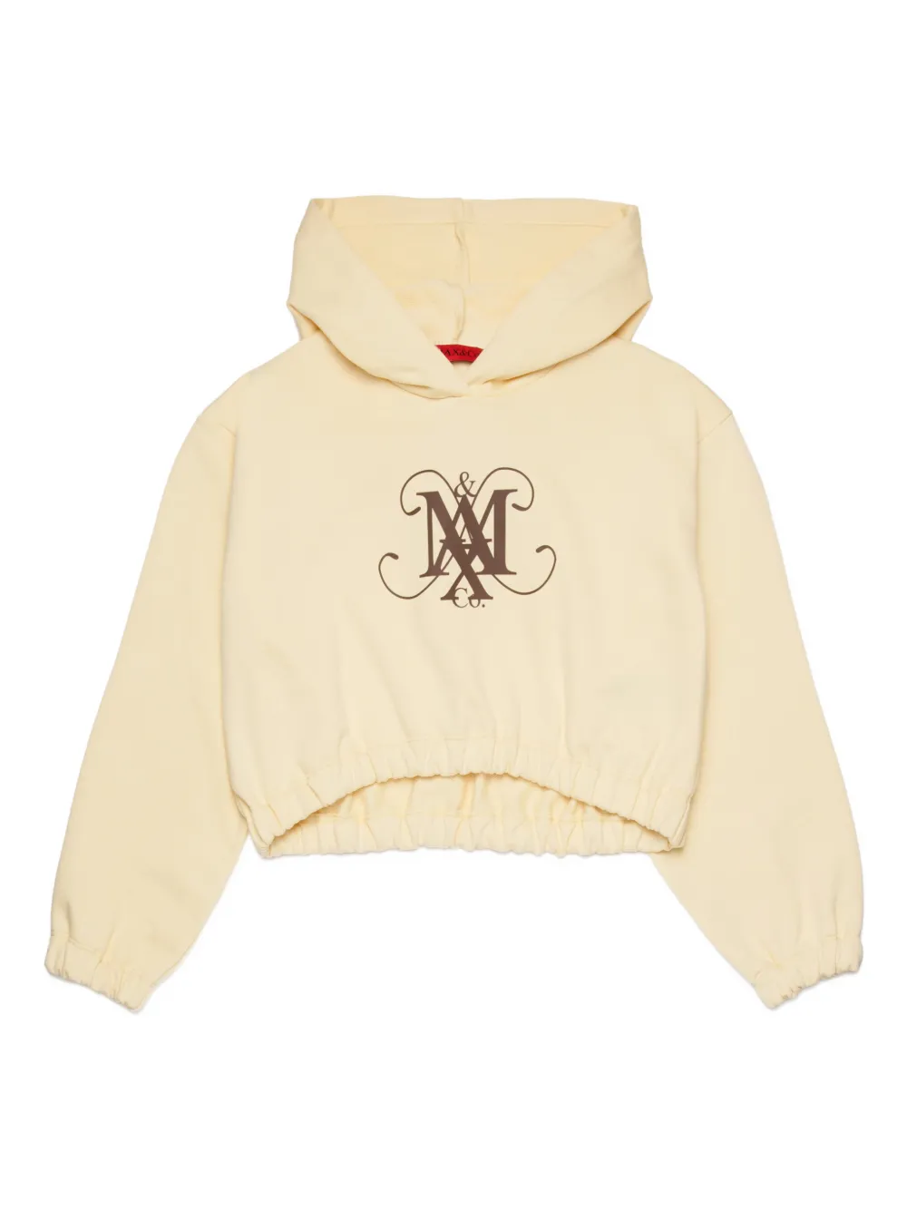 MAX&Co. Kids logo cropped hoodie - Neutrals