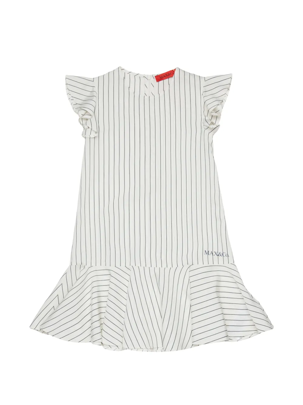 MAX&Co. Kids Abito a righe - Bianco