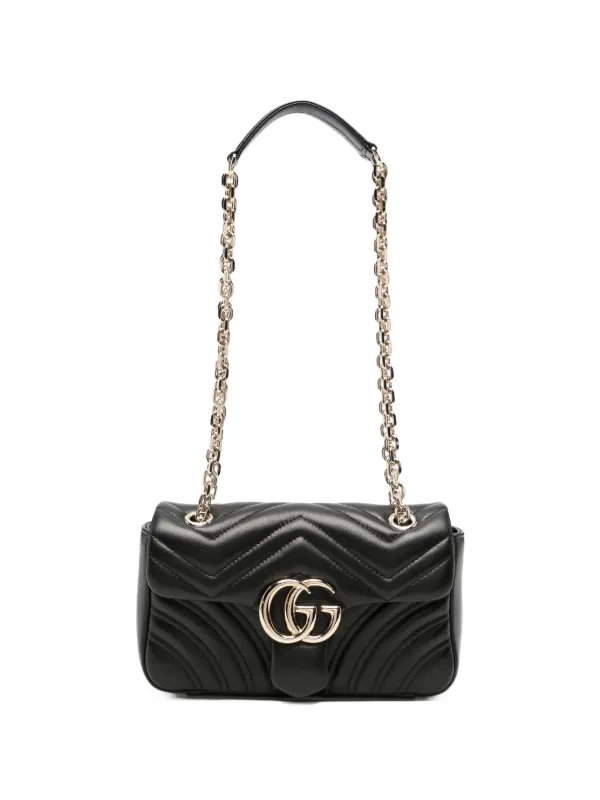 Gucci GGマーモント マテラッセ ショルダーバッグ | ブラック