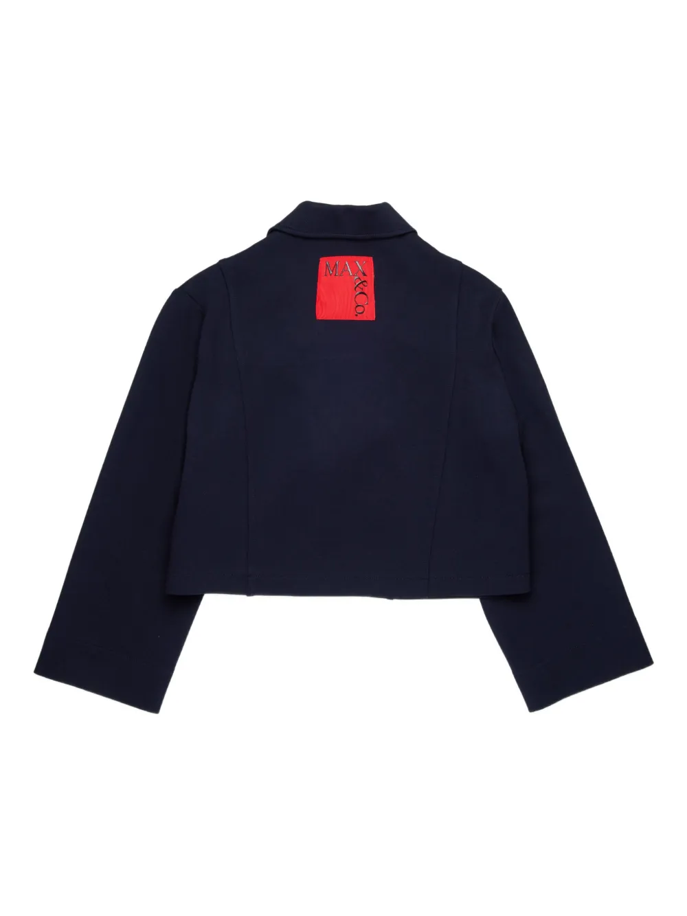MAX&Co. Kids Cropped blazer met logo-applicatie Blauw