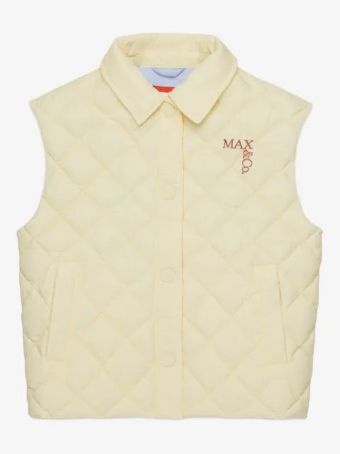 MAX&Co. Kids chaleco capitonado con logo