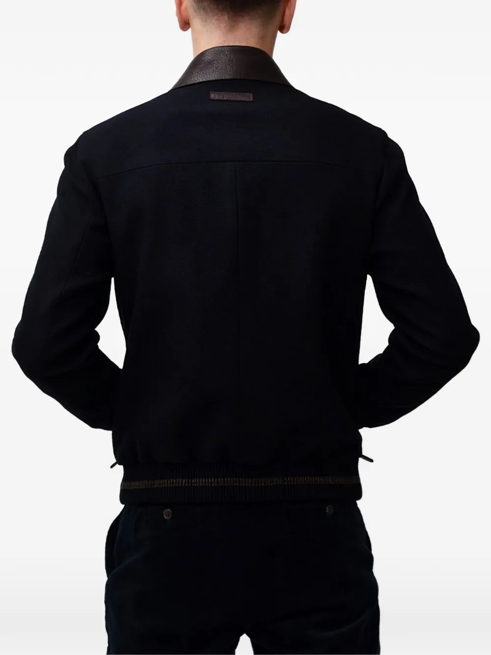 Poche Paris Zip-up Jacket In Black