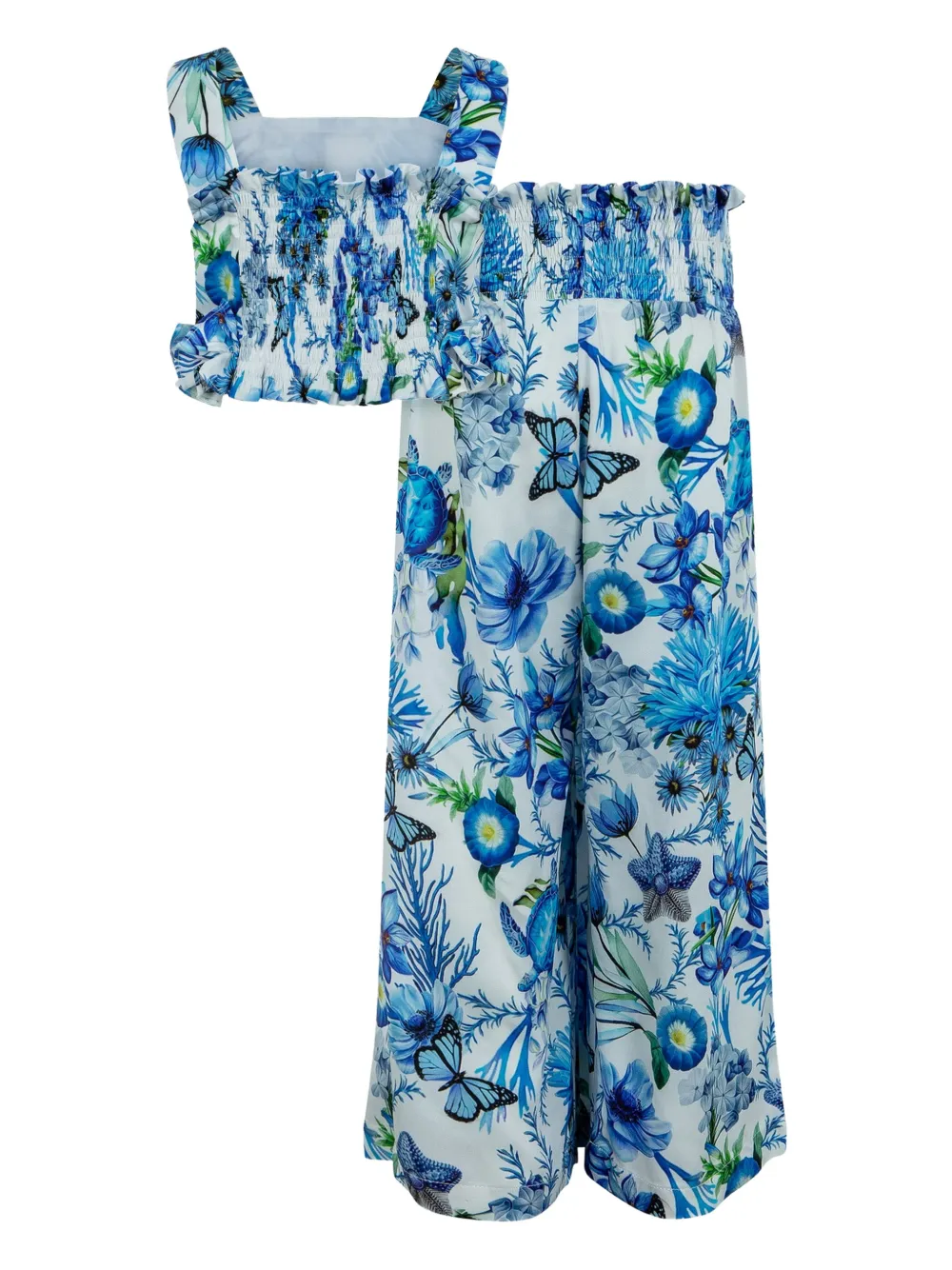 X Mary Katrantzou Ruffled Floral Trousers Set