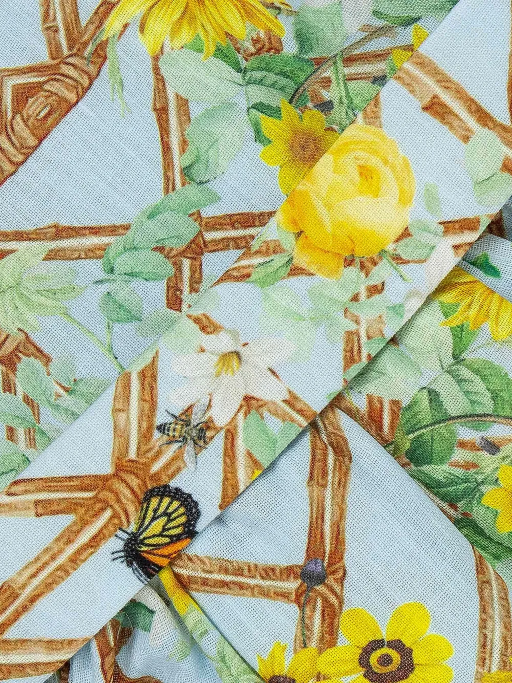Lapin House x Mary Katrantzou jurk met bloemenprint Blauw