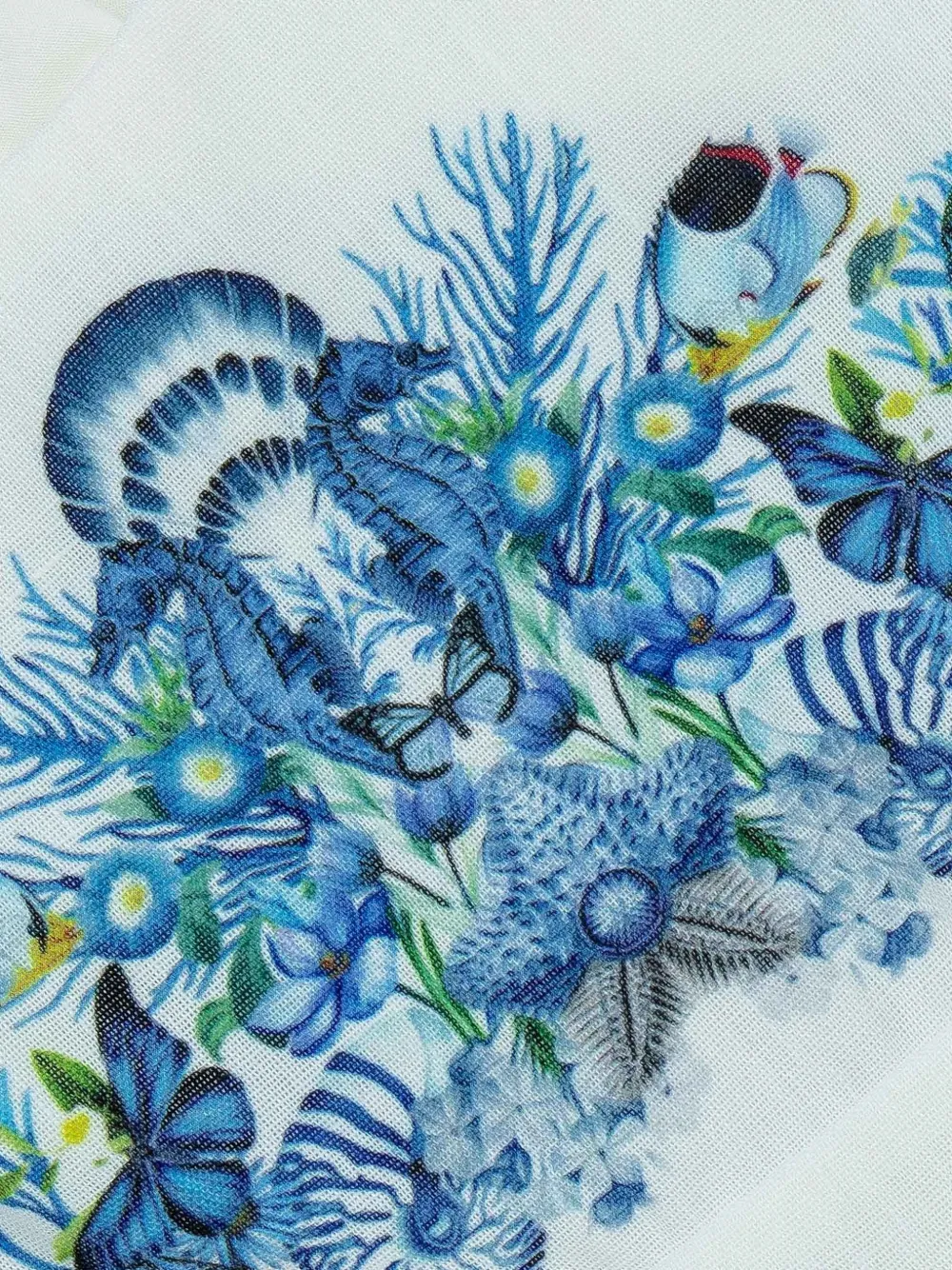 Lapin House x Mary Katrantzou jurk met uitgesneden bloemen Wit