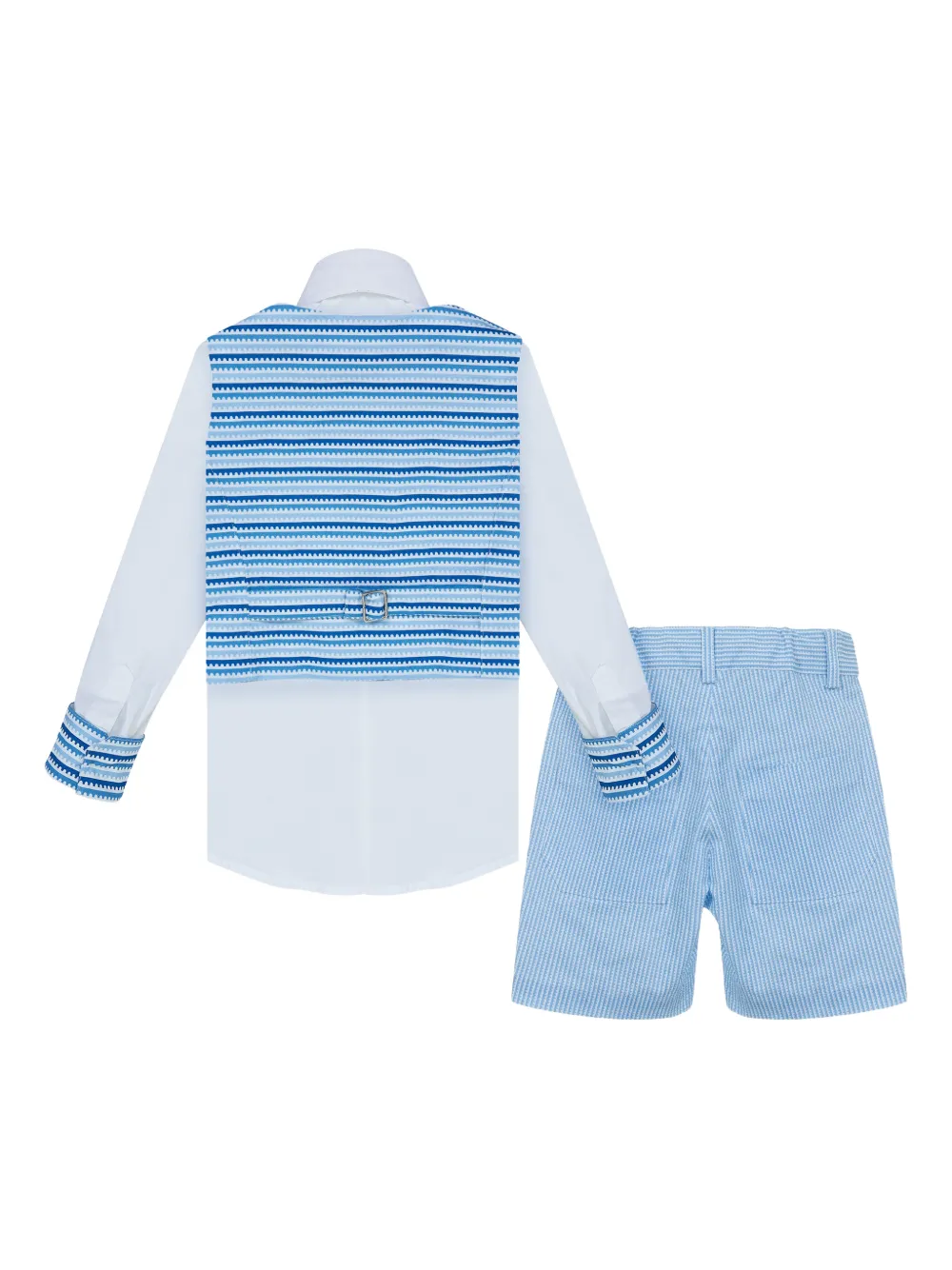 Lapin House x Mary Katrantzou gestreepte shorts Blauw