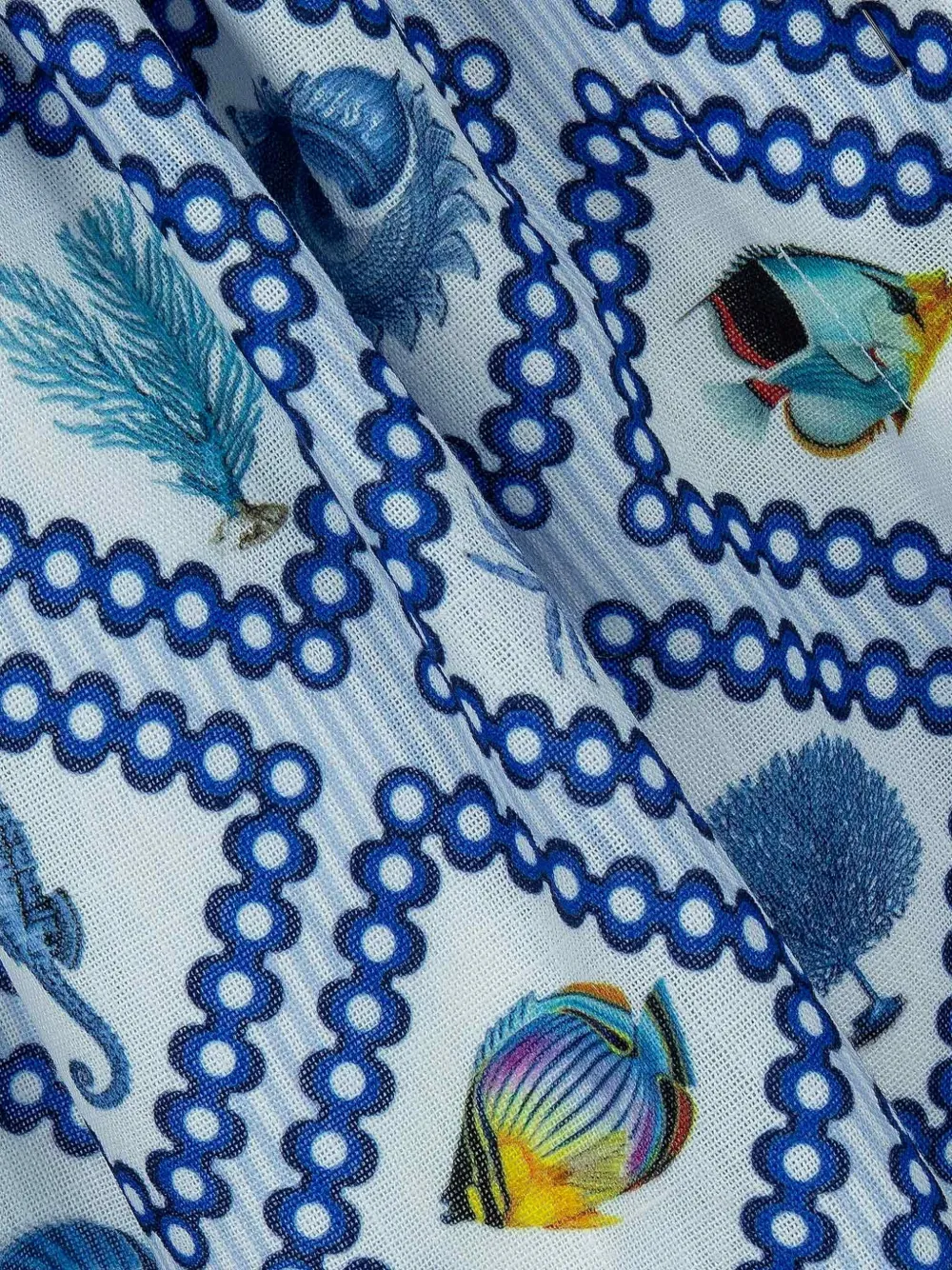 Lapin House x Mary Katrantzou gestreepte jurk met vlinderprint Blauw