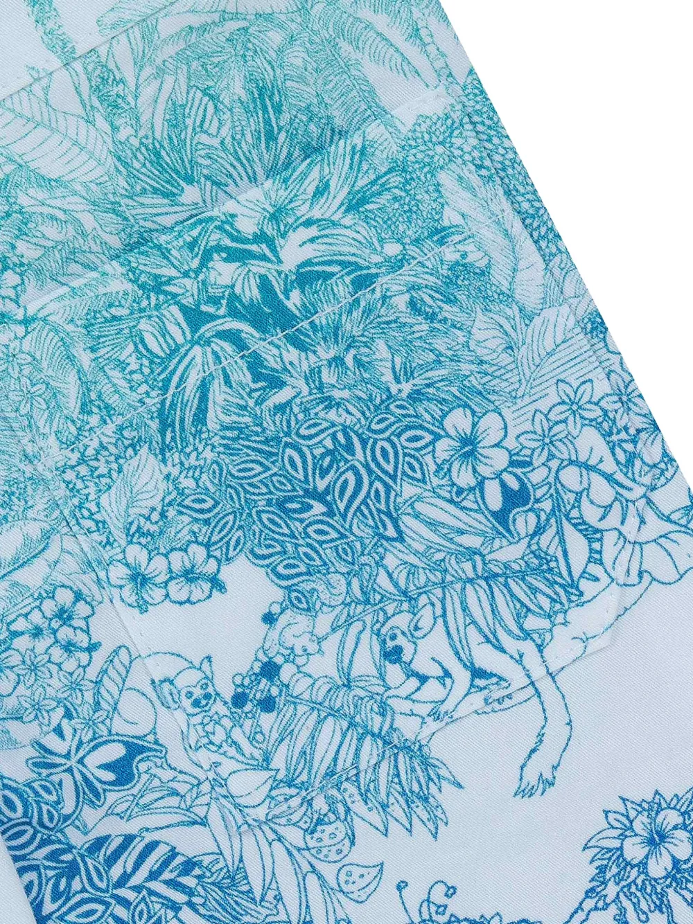 Lapin House x Mary Katrantzou tuinbroek met tropische print Blauw