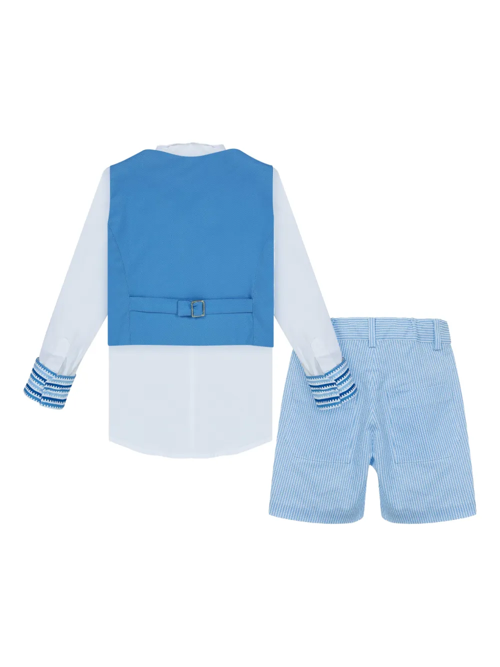 Lapin House x Mary Katrantzou gestreepte shorts met klassieke kraag Blauw