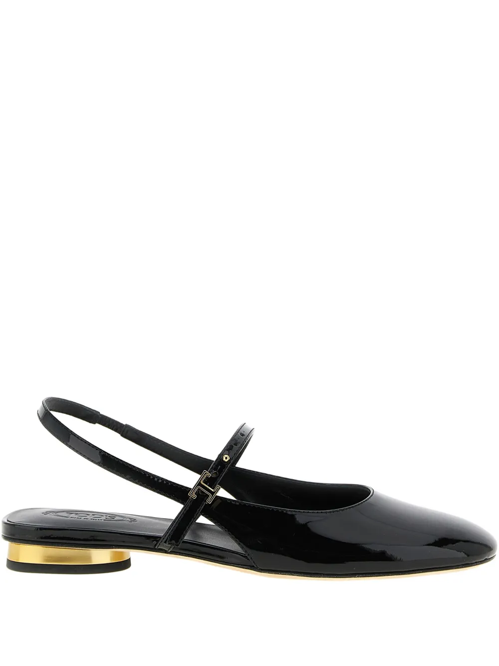 Tod's patent leather mary jane ballet flats - Nero