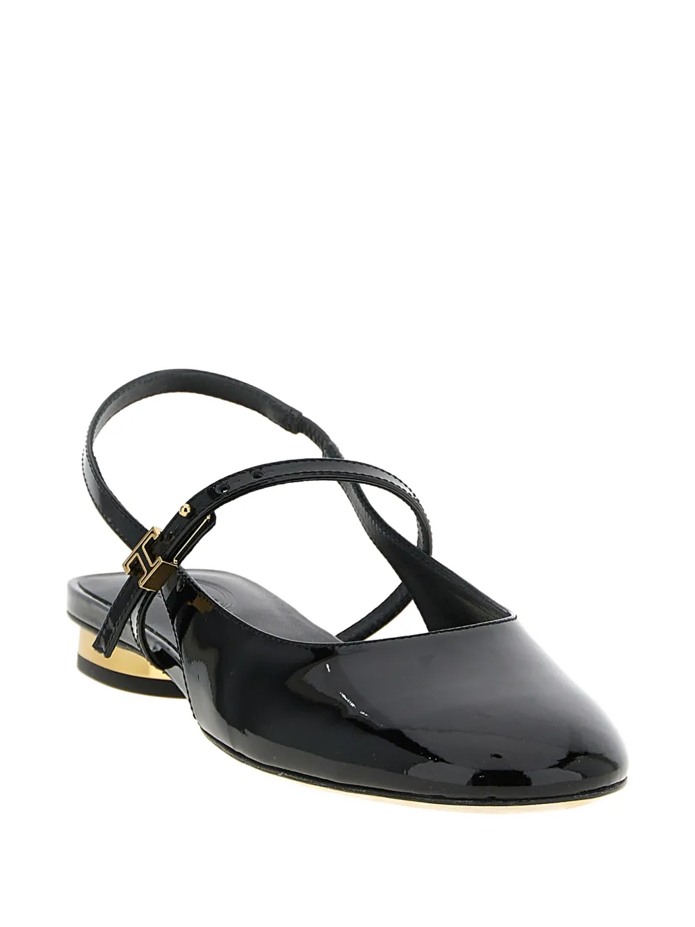 Tod's patent leather mary jane ballet flats - Zwart