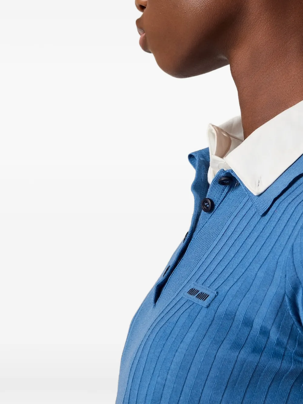 Miu Polotop met logoplakkaat Blauw