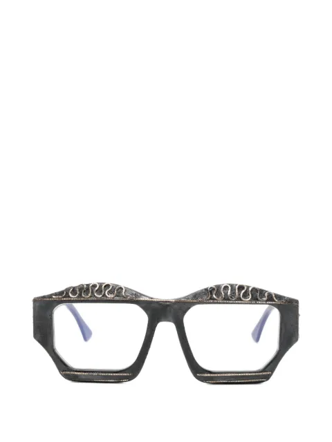 Kuboraum Geometrische Brille mit verziertem Detail