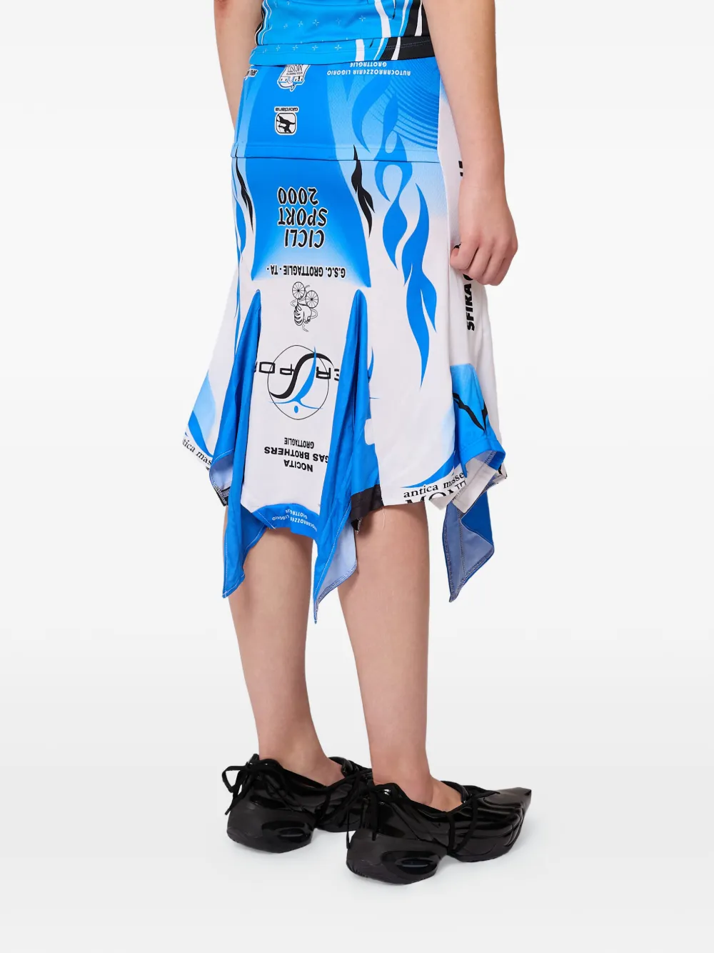  Gina Corrieri Racer Midi Skirt - Blue 