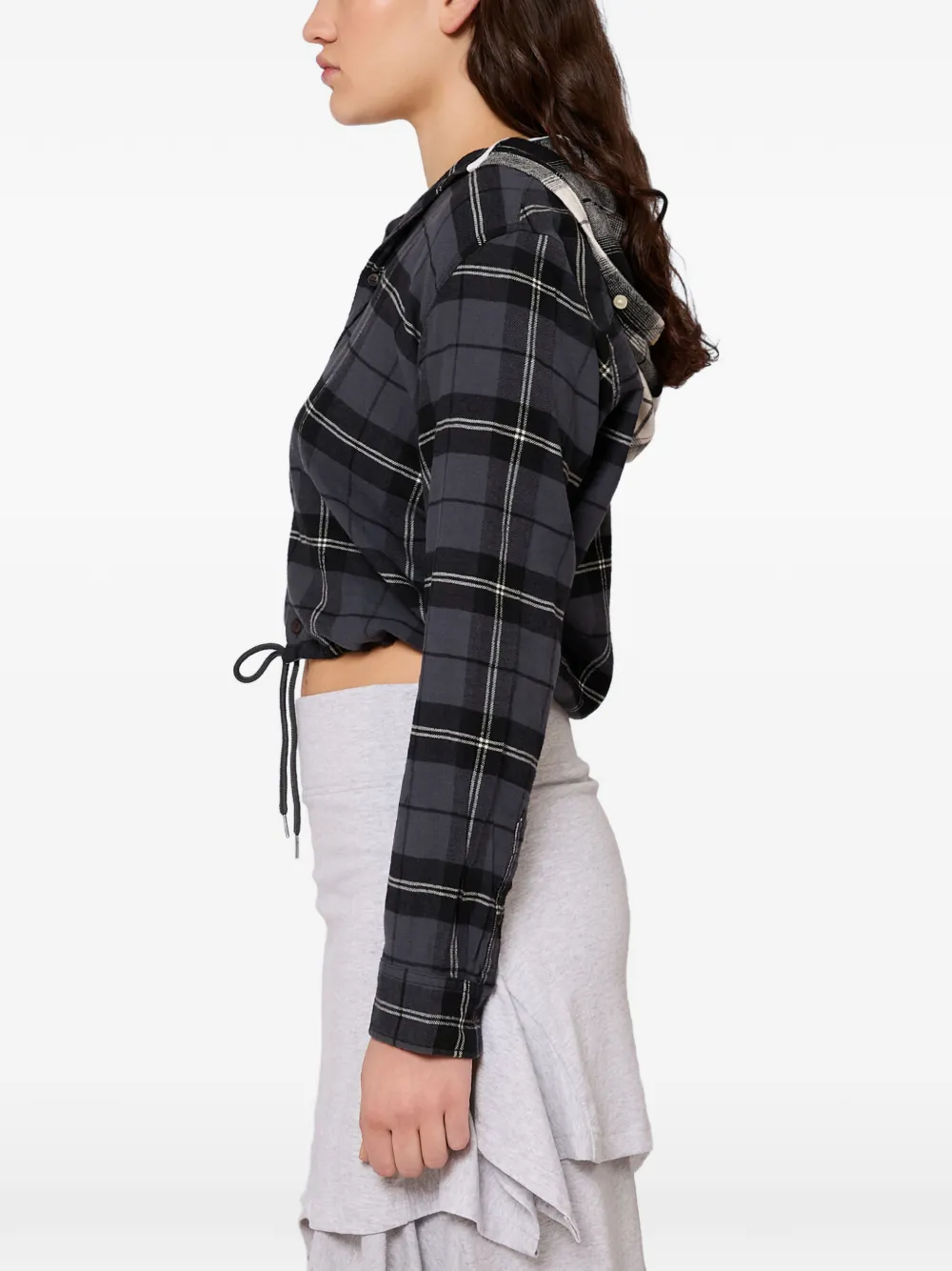  Gina Corrieri Check Hoodie - Grey 