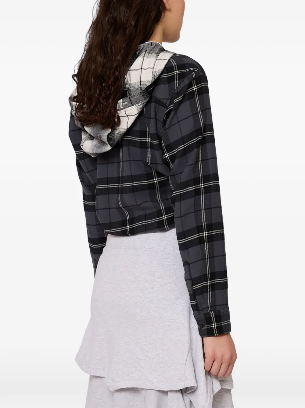  Gina Corrieri Check Hoodie - Grey 