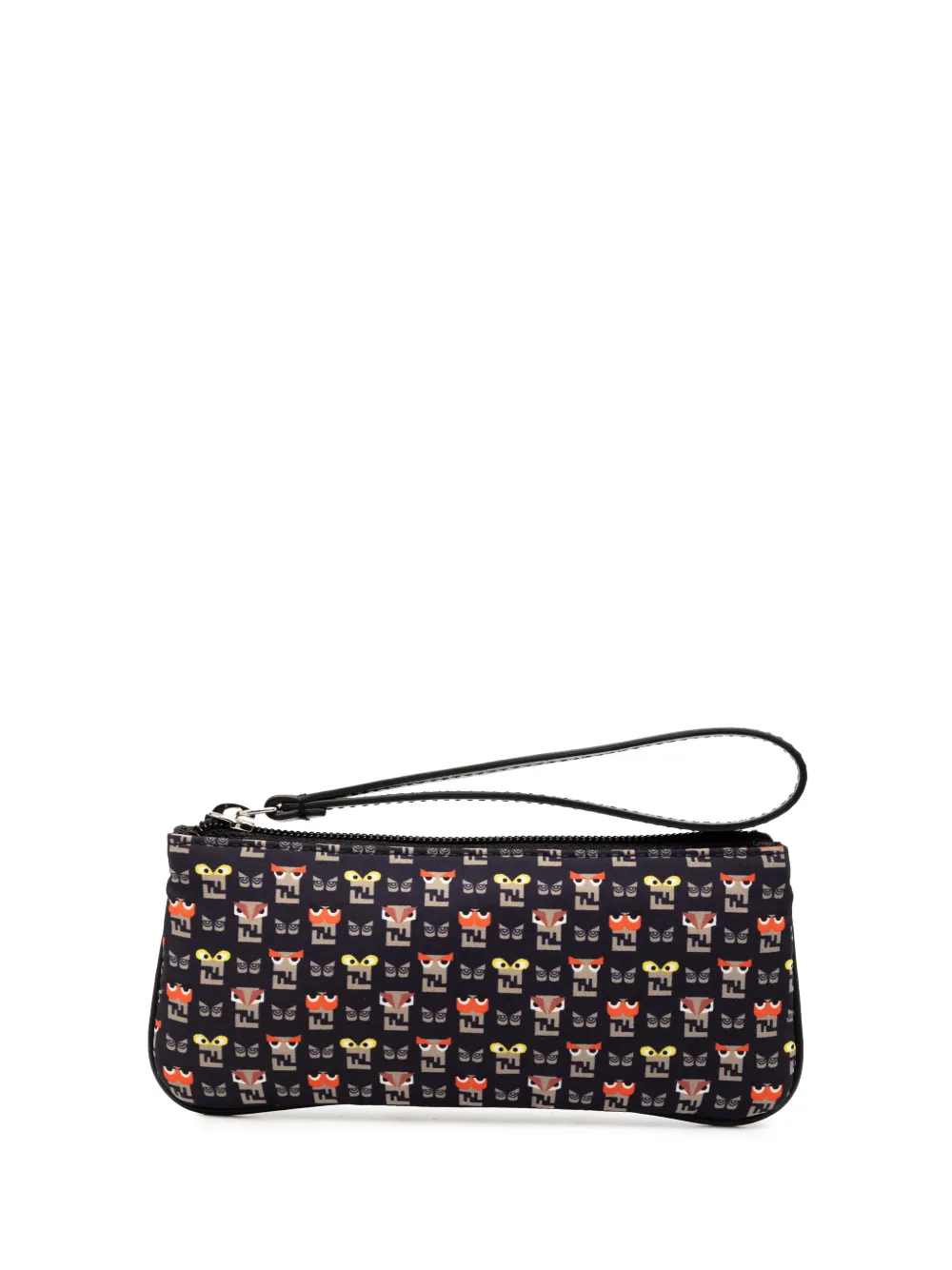Fendi Pre-Owned Clutch Monster in tela 2010-2025 - Nero