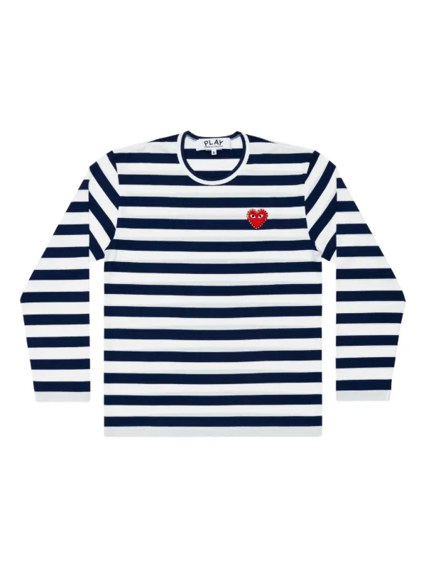 Comme Des Garçons Play ストライプ Tシャツ | ブラック | FARFETCH JP