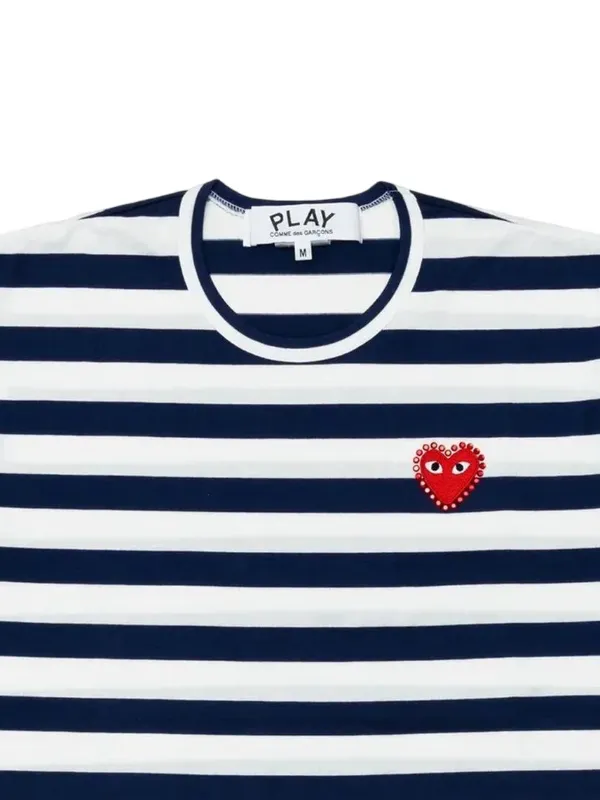 Comme Des Garçons Play ストライプ Tシャツ | ブラック | FARFETCH JP