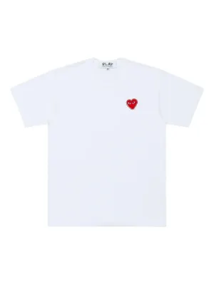 Comme Des Garçons Play ラインストーン Tシャツ | ホワイト | FARFETCH JP